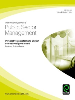 cover image of International Journal of Public Sector Management, Volume 22, Issue 7